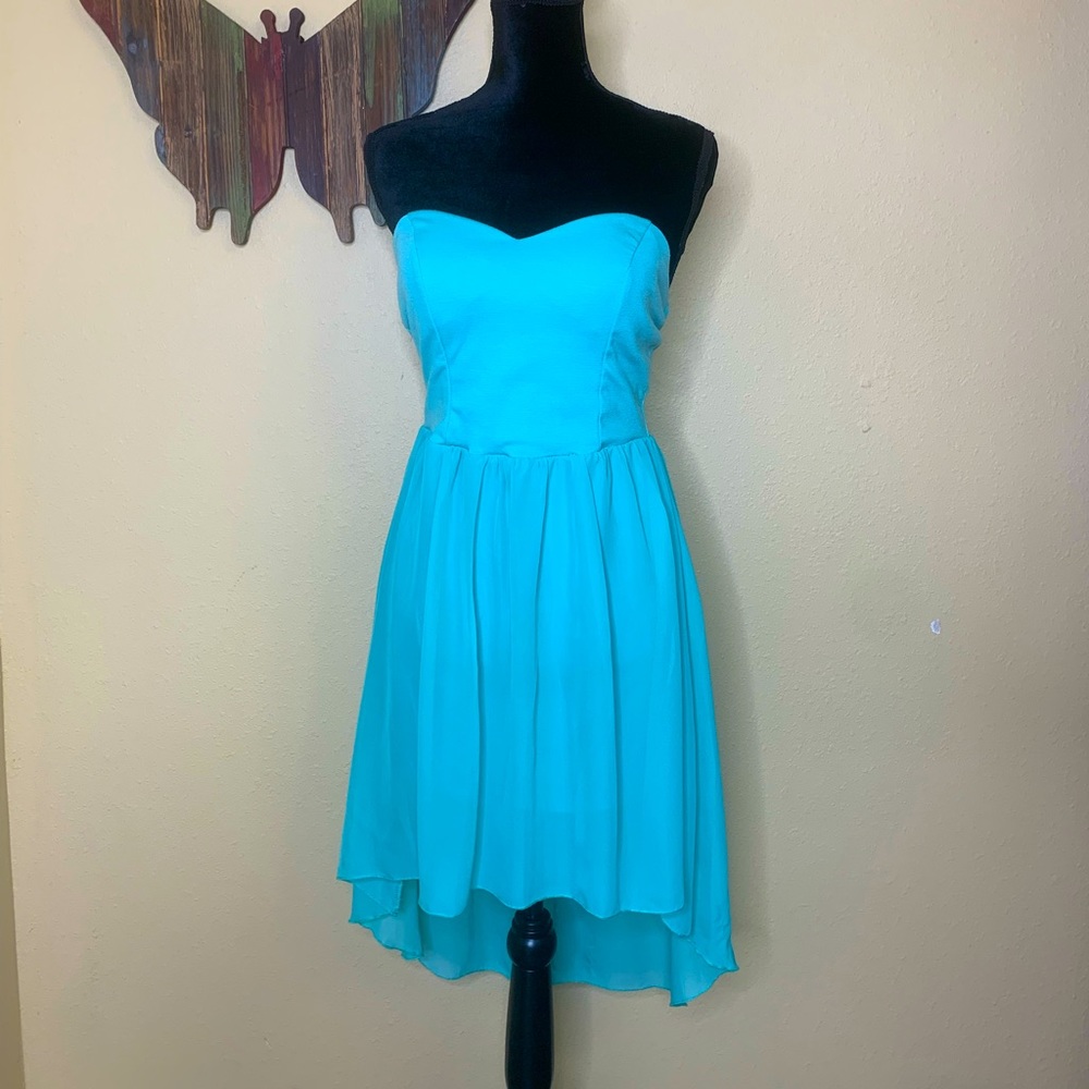 Manito Strapless High Low Dress